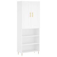 Credenza Bianca 69,5x34x180 cm in Legno Multistrato 3200057