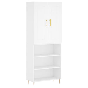 Credenza Bianca 69,5x34x180 cm in Legno Multistrato 3200057