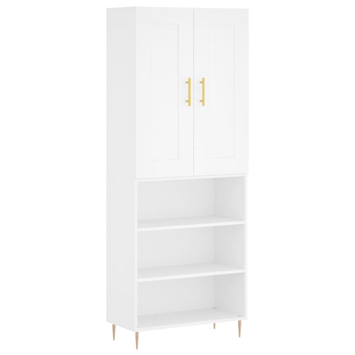 Credenza Bianca 69,5x34x180 cm in Legno Multistrato 3200057