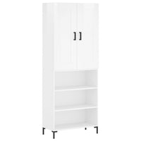 Credenza Bianco Lucido 69,5x34x180 cm in Legno Multistrato 3200067