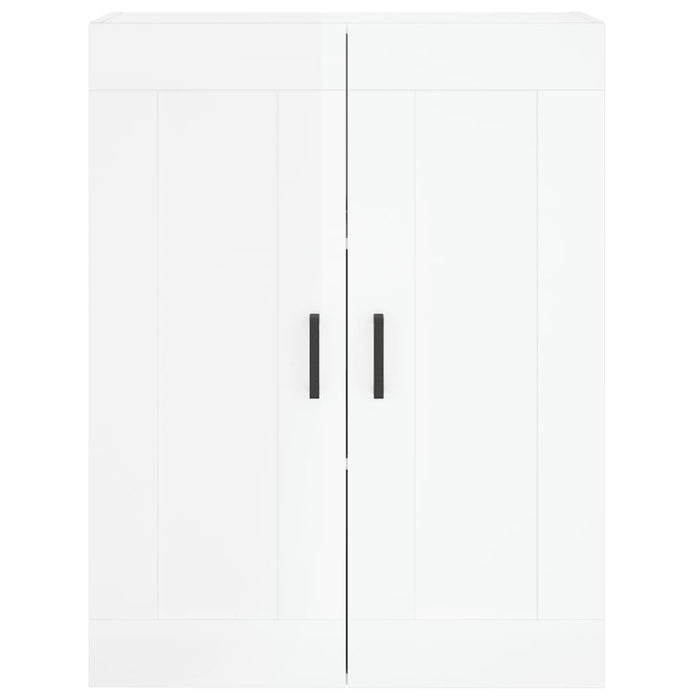 Credenza Bianco Lucido 69,5x34x180 cm in Legno Multistrato 3200067