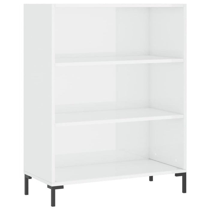 Credenza Bianco Lucido 69,5x34x180 cm in Legno Multistrato 3200067