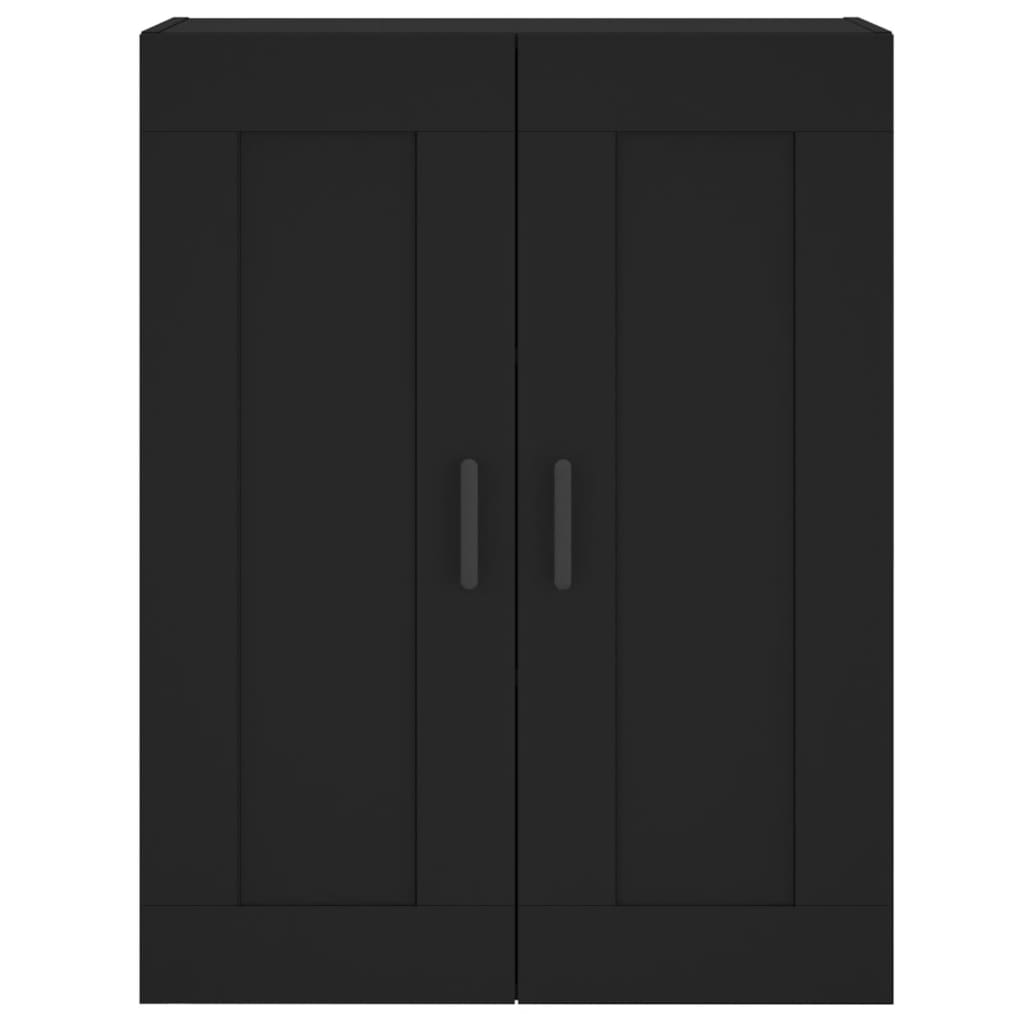 Credenza Nera 69,5x34x180 cm in Legno Multistrato 3200074