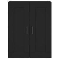 Credenza Nera 69,5x34x180 cm in Legno Multistrato 3200074