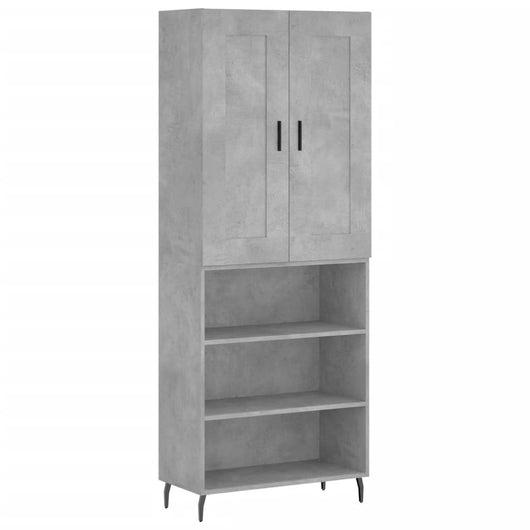 Credenza Grigio Cemento 69,5x34x180 cm in Legno Multistrato 3200085
