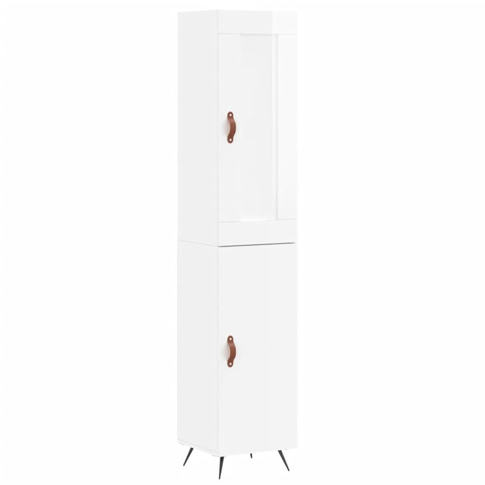Credenza 34,5x34x180 cm in Legno Multistrato Bianco Lucido 3200107