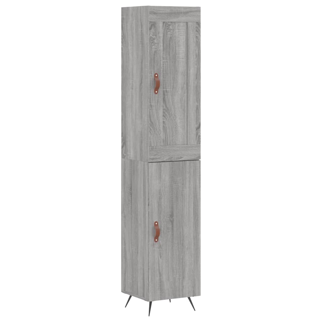 vidaXL Credenza Grigio Sonoma 34,5x34x180 cm in Legno Multistrato