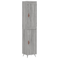 vidaXL Credenza Grigio Sonoma 34,5x34x180 cm in Legno Multistrato