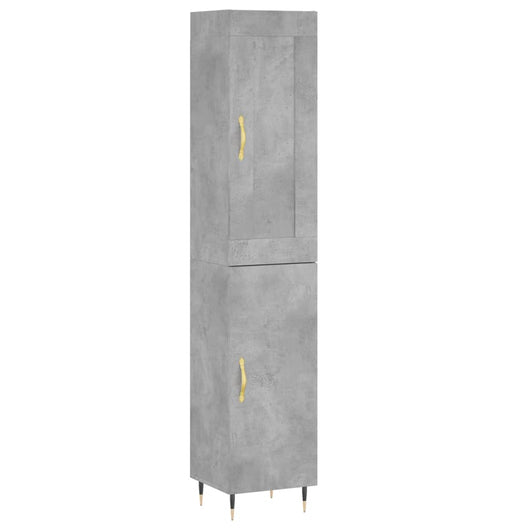 Credenza Grigio Cemento 34,5x34x180 cm in Legno Multistrato 3200117
