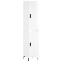 Credenza 34,5x34x180 cm in Legno Multistrato Bianco Lucidocod mxl 126168