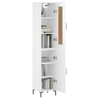 Credenza 34,5x34x180 cm in Legno Multistrato Bianco Lucidocod mxl 126168