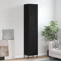 Credenza Nera 34,5x34x180 cm in Legno Multistratocod mxl 126174