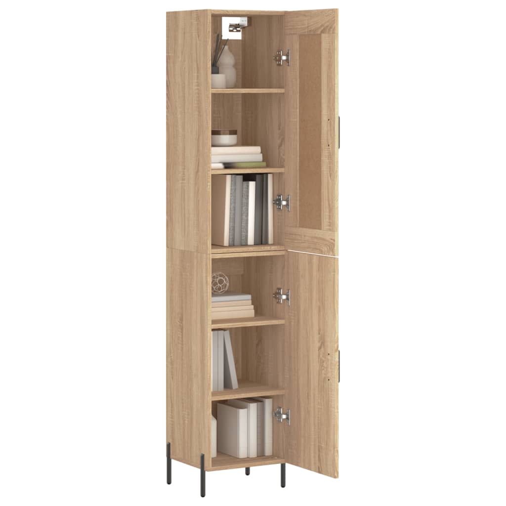 vidaXL Credenza Rovere Sonoma 34,5x34x180 cm in Legno Multistrato