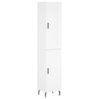 vidaXL Credenza Bianca 34,5x34x180 cm in Legno Multistrato