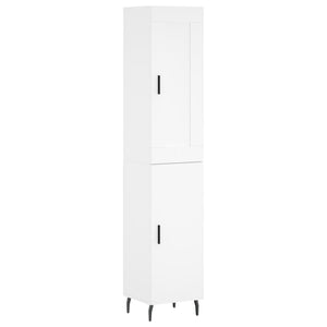 vidaXL Credenza Bianca 34,5x34x180 cm in Legno Multistrato