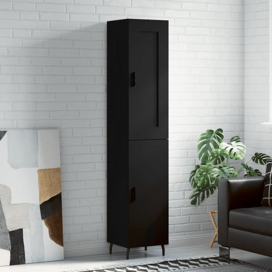 Credenza Nera 34,5x34x180 cm in Legno Multistrato 3200146