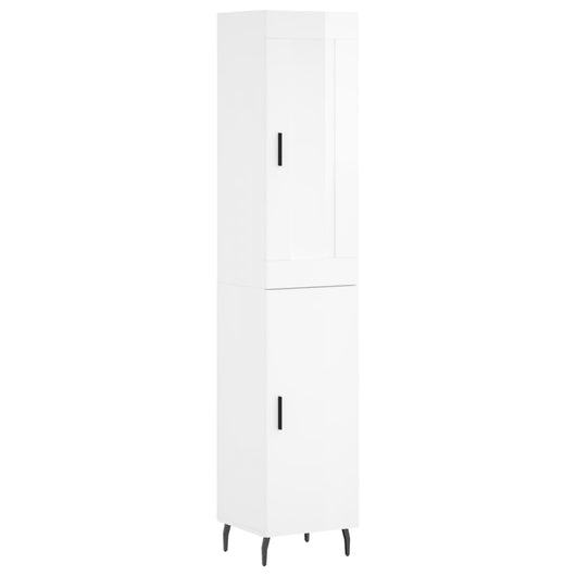 Credenza 34,5x34x180 cm in Legno Multistrato Bianco Lucido 3200147