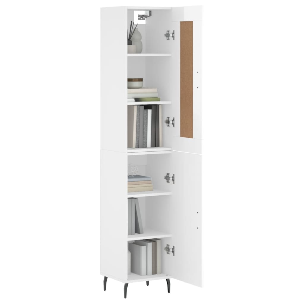 Credenza 34,5x34x180 cm in Legno Multistrato Bianco Lucido 3200147