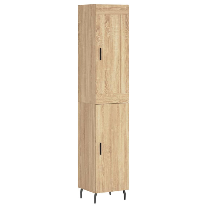 vidaXL Credenza Rovere Sonoma 34,5x34x180 cm in Legno Multistrato
