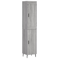 vidaXL Credenza Grigio Sonoma 34,5x34x180 cm in Legno Multistrato