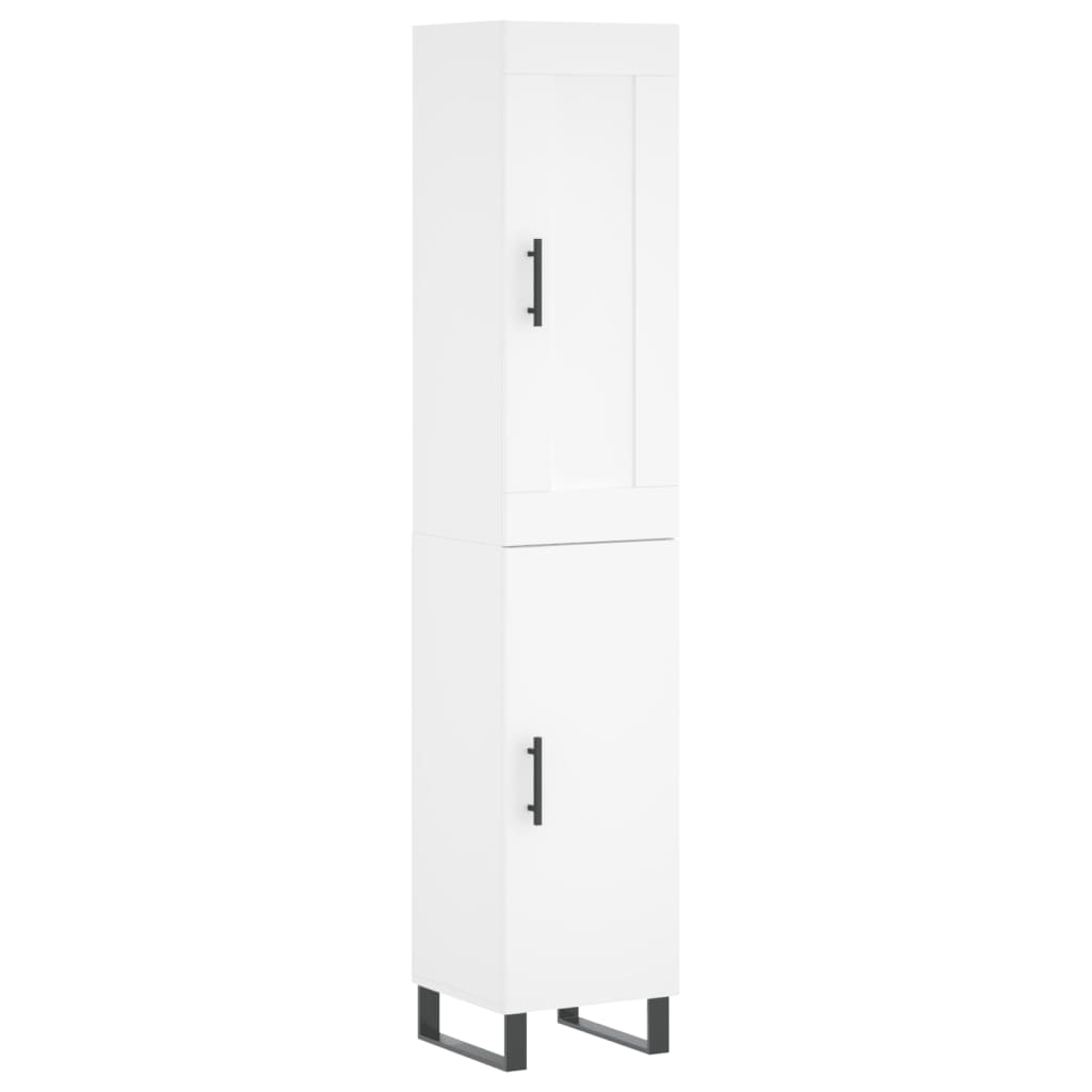 Credenza Bianca 34,5x34x180 cm in Legno Multistrato 3200153