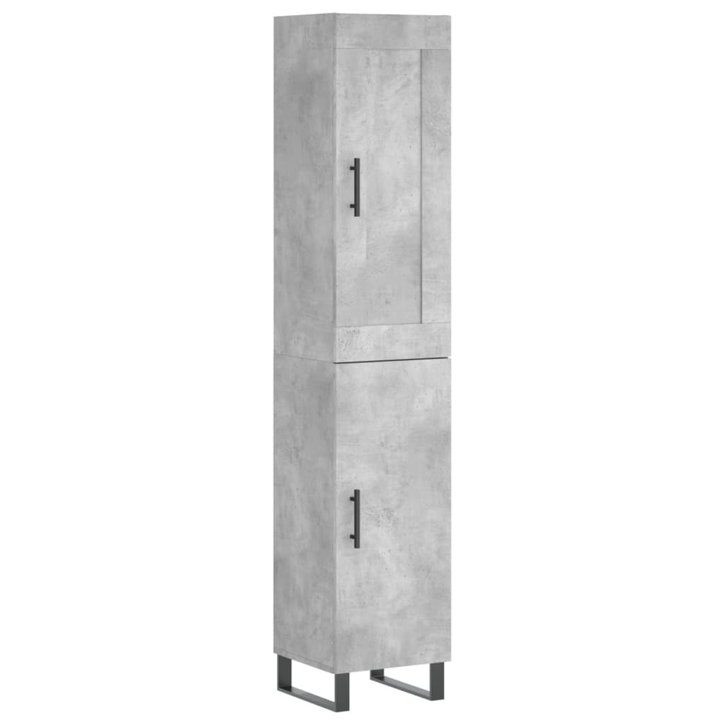 Credenza Grigio Cemento 34,5x34x180 cm in Legno Multistratocod mxl 102195
