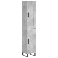 Credenza Grigio Cemento 34,5x34x180 cm in Legno Multistratocod mxl 102195