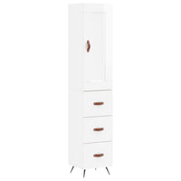 Credenza 34,5x34x180 cm in Legno Multistrato Bianco Lucido 3200171