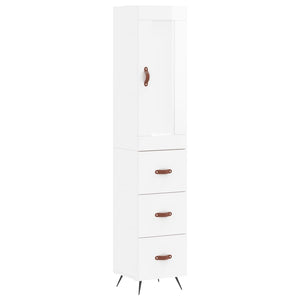 Credenza 34,5x34x180 cm in Legno Multistrato Bianco Lucido 3200171