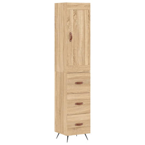 vidaXL Credenza Rovere Sonoma 34,5x34x180 cm in Legno Multistrato