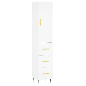 Credenza Bianca 34,5x34x180 cm in Legno Multistratocod mxl 83606