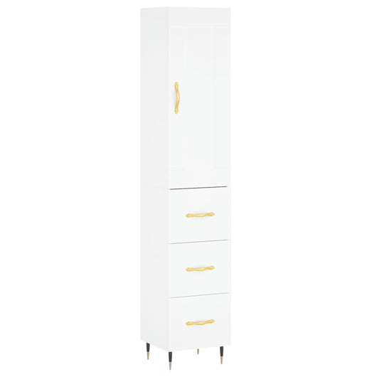 Credenza Bianca 34,5x34x180 cm in Legno Multistratocod mxl 83606