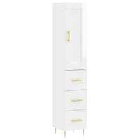 Credenza 34,5x34x180 cm in Legno Multistrato Bianco Lucido 3200187