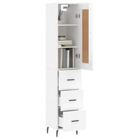 Credenza 34,5x34x180 cm in Legno Multistrato Bianco Lucido 3200211