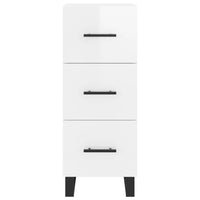 Credenza 34,5x34x180 cm in Legno Multistrato Bianco Lucido 3200219