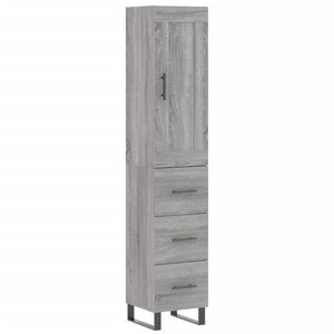 Credenza Grigio Sonoma 34,5x34x180 cm in Legno Multistrato 3200223