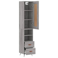 Credenza cassettiera mobile contenitore organizer cucina soggiorno salotto alto sonoma 345 x 34 x 180 cm legno ingegnerizzato grigio 02_0035315