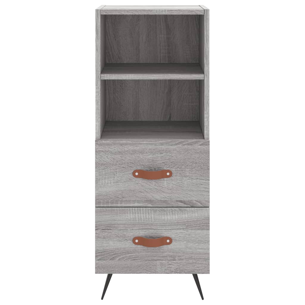 Credenza-Buffet-Armadio da cucina Grigio Sonoma 34,5x34x180 cm in Legno Multistrato 383471