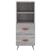 Credenza-Buffet-Armadio da cucina Grigio Sonoma 34,5x34x180 cm in Legno Multistrato 383471