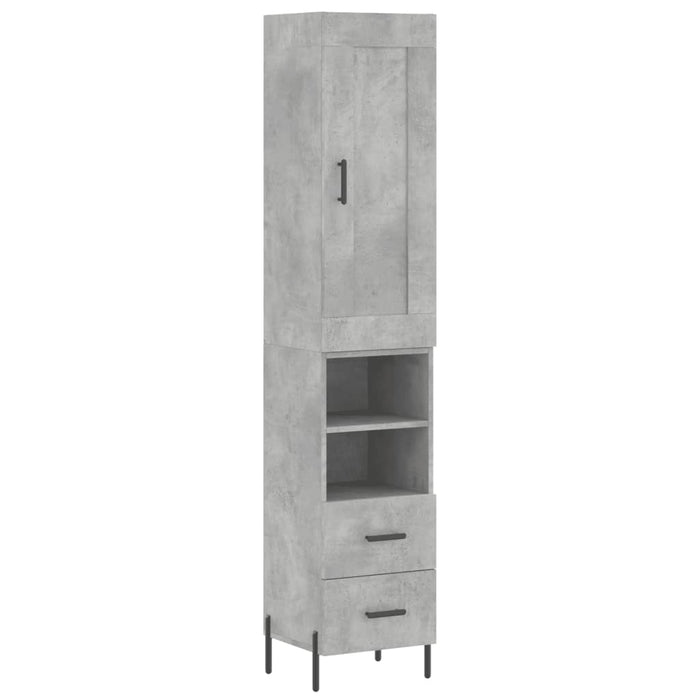 Credenza Grigio Cemento 34,5x34x180 cm in Legno Multistrato 3200269