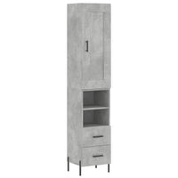 Credenza cassettiera mobile contenitore organizer cucina soggiorno salotto alto 345 x 34 x 180 cm legno ingegnerizzato grigio 02_0034297