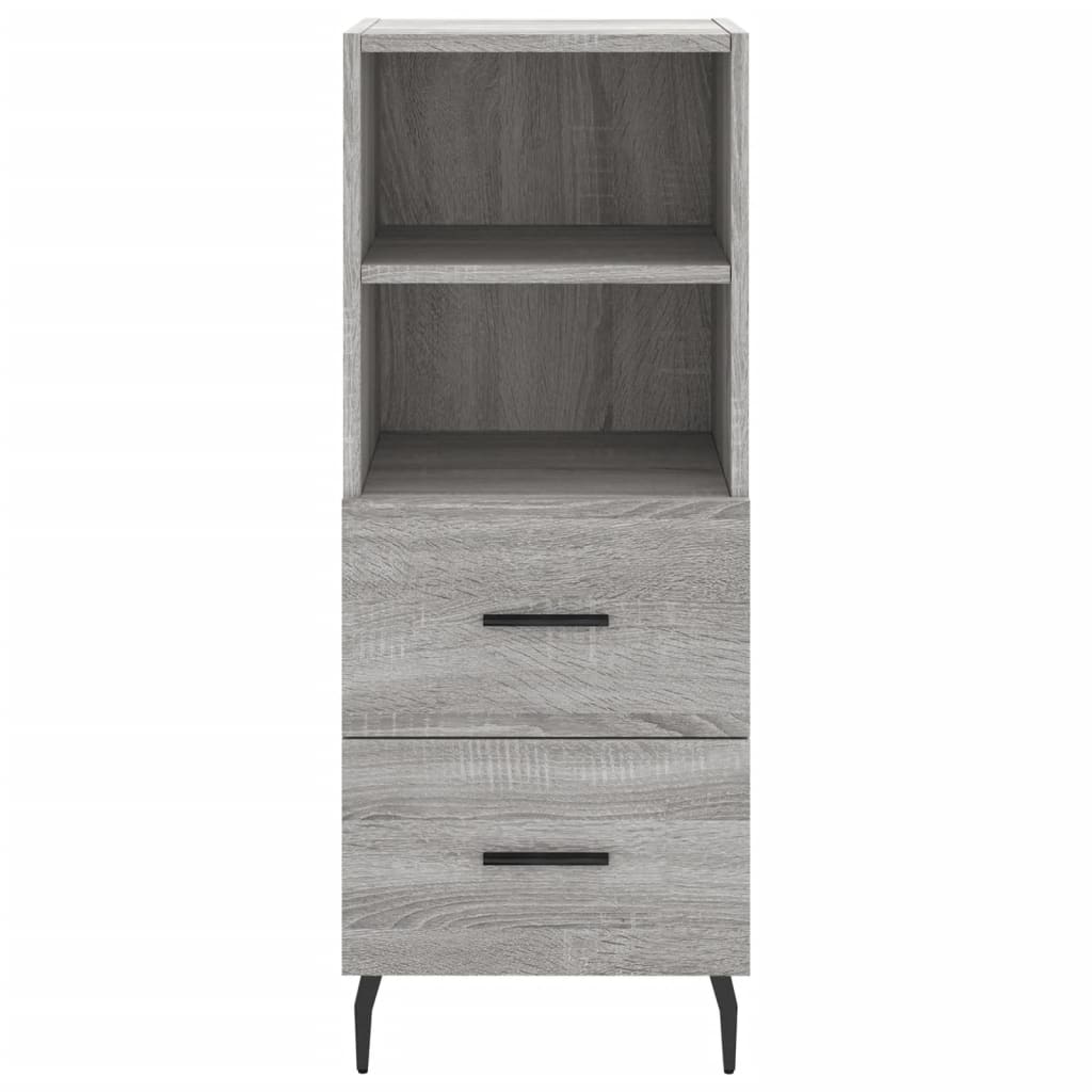 Credenza-Buffet-Armadio da cucina Grigio Sonoma 34,5x34x180 cm in Legno Multistrato 650840