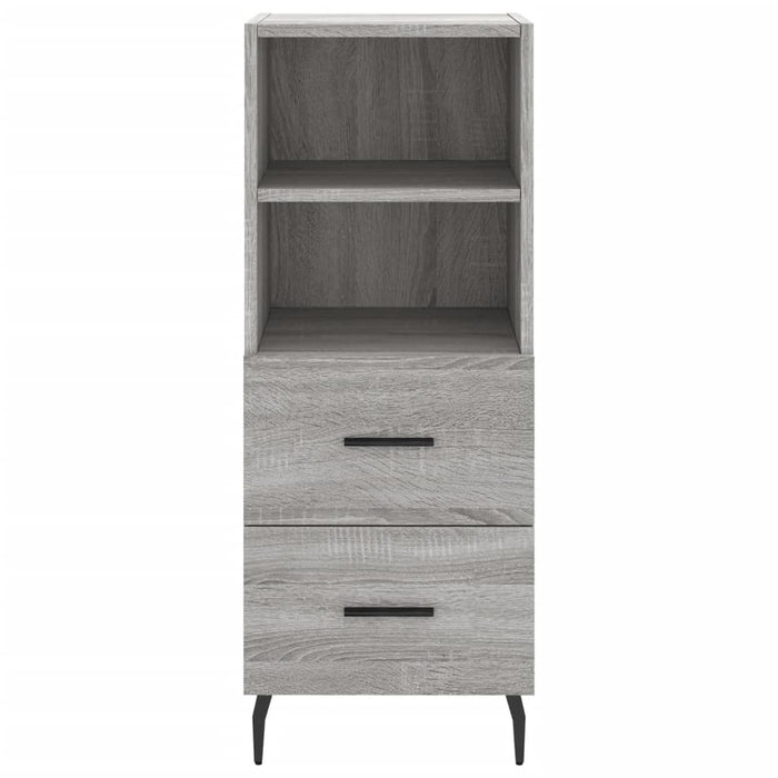 Credenza-Buffet-Armadio da cucina Grigio Sonoma 34,5x34x180 cm in Legno Multistrato 650840
