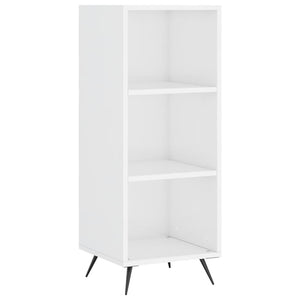 Credenza-Buffet-Armadio da cucina 34,5x34x180 cm in Legno Multistrato Bianco Lucido 287678