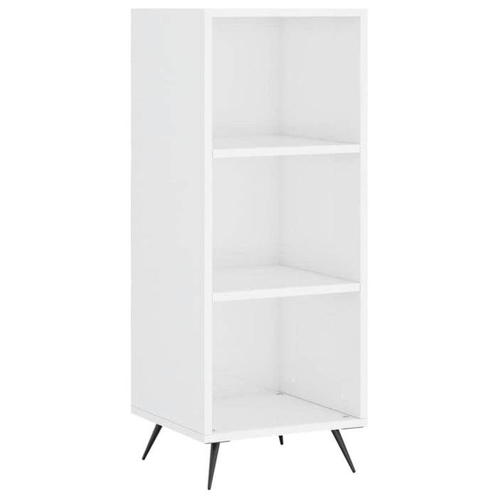Credenza-Buffet-Armadio da cucina 34,5x34x180 cm in Legno Multistrato Bianco Lucido 287678