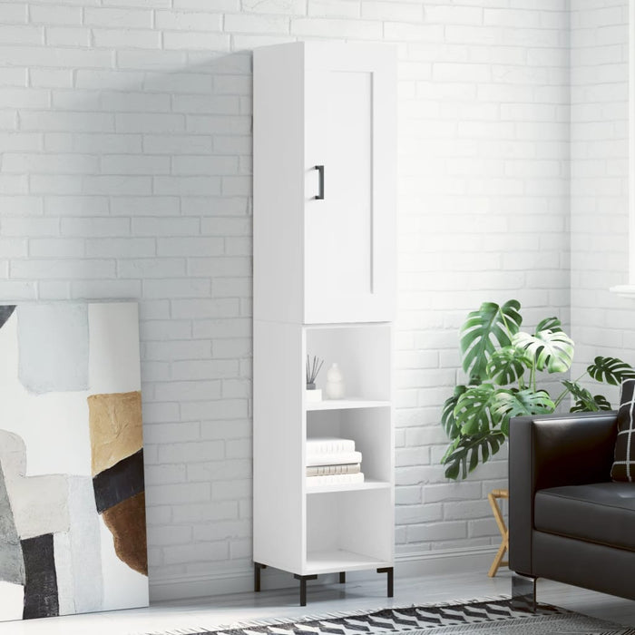 Credenza Bianca 34,5x34x180 cm in Legno Multistrato 3200321