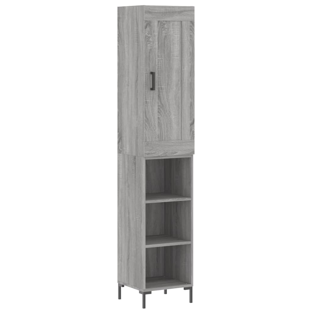 Credenza Grigio Sonoma 34,5x34x180 cm in Legno Multistrato 3200327