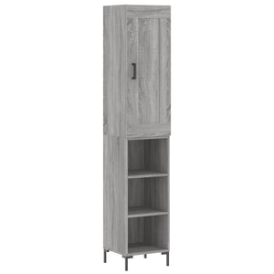 Credenza Grigio Sonoma 34,5x34x180 cm in Legno Multistrato 3200327