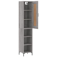 Credenza Grigio Sonoma 34,5x34x180 cm in Legno Multistrato 3200327