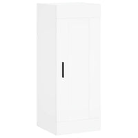 Credenza-Buffet-Armadio da cucina Bianca 34,5x34x180 cm in Legno Multistrato 207466